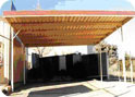 Double Flat Roof Carport